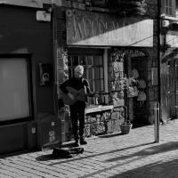 3rd Novice B & W - The Busker - Margaret Collins