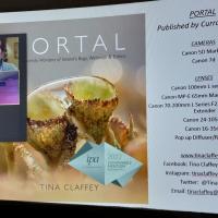 Tina Claffey's Book "Portal" and her camera equipment