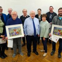 Jim McSweeney with Patricia Donohue, Chair and winners of this first digital competition