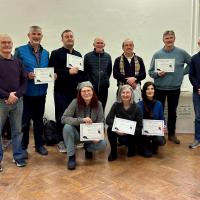 Some of the winners with judges Michael Corbett & Martin Whyte