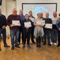 Judges, David & Brian with Winners of the "Woodlands" theme and Chair Patricia Donohue